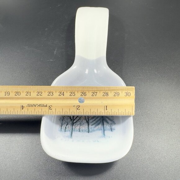 OTAGIRI Spoon Rest Ceramic Resting Plate Dish With Tree Scene Made In Japan VTG - Picture 6 of 13